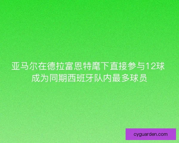 亚马尔在德拉富恩特麾下直接参与12球 成为同期西班牙队内最多球员